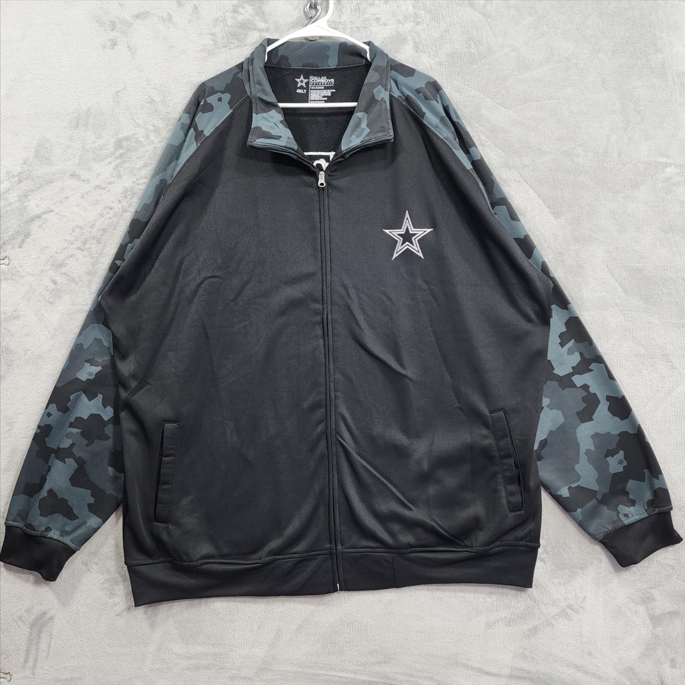Dallas Cowboys Jacket Mens 4XLT Black NFL Football Dallas Cowboys Authentic